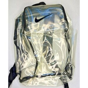 Nike Backpack Clear Black Logo Brasilia Training Bookbag BA6553-910